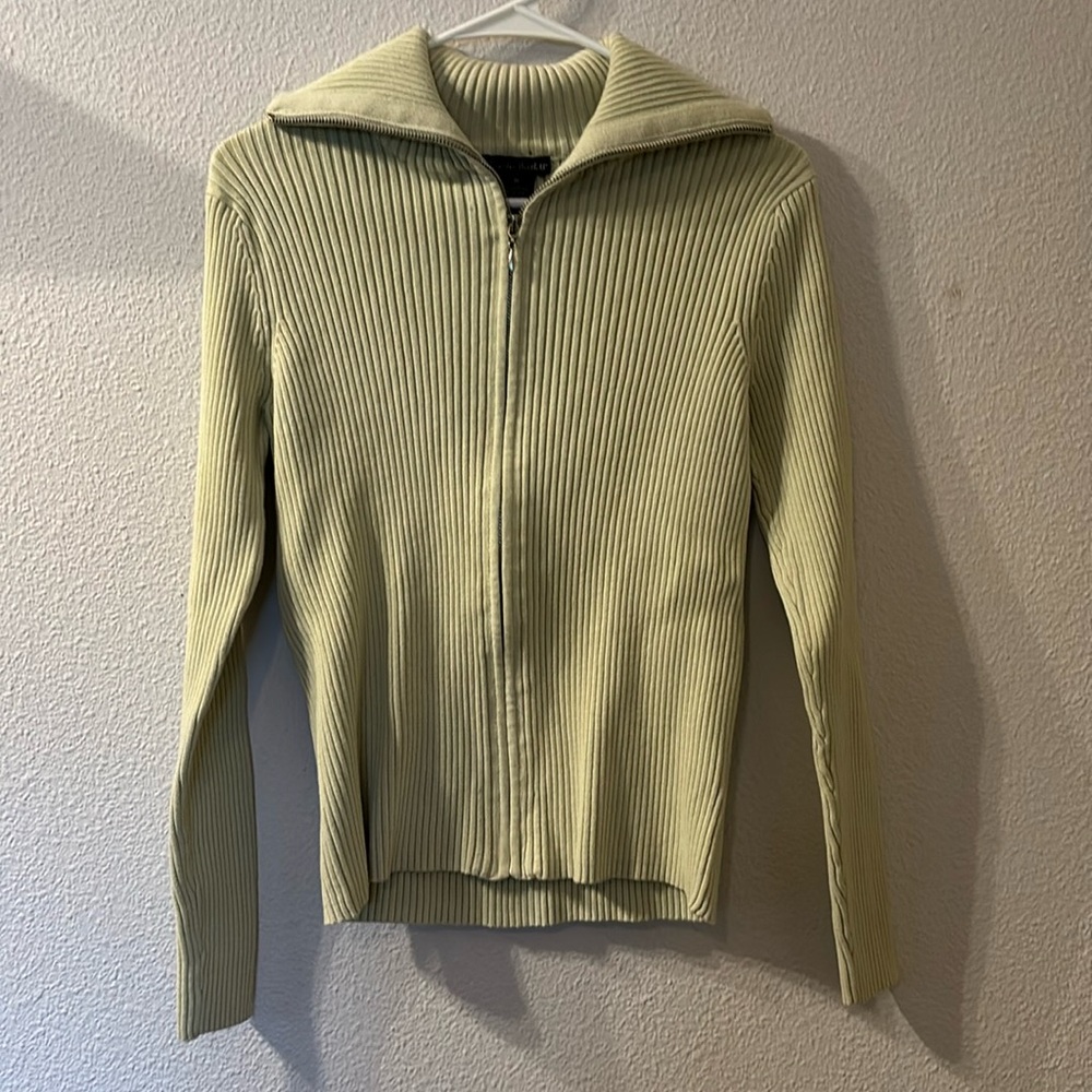 Alexandra Bartlett 90s style zip up turtleneck sweater size medium